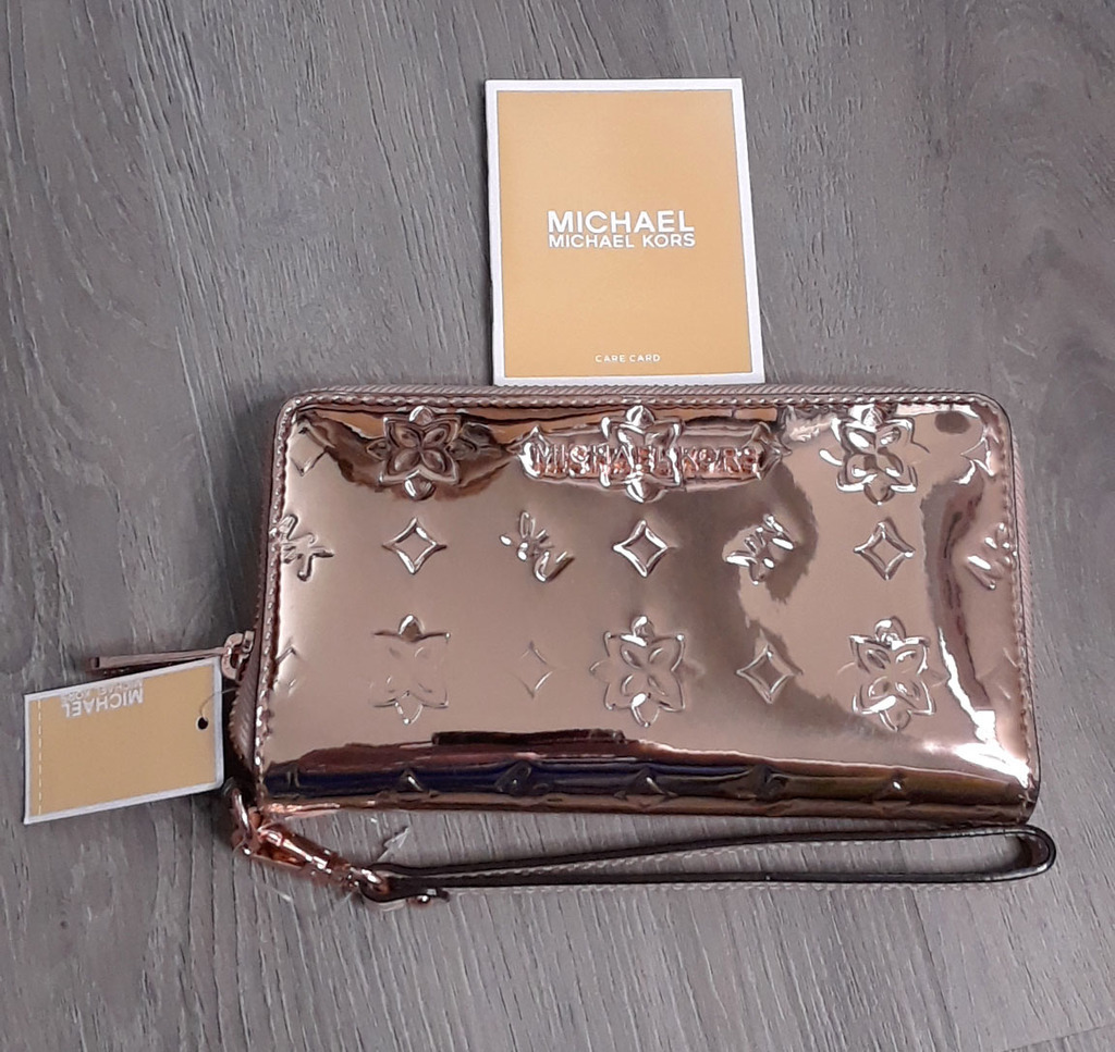 michael kors rose gold wallet